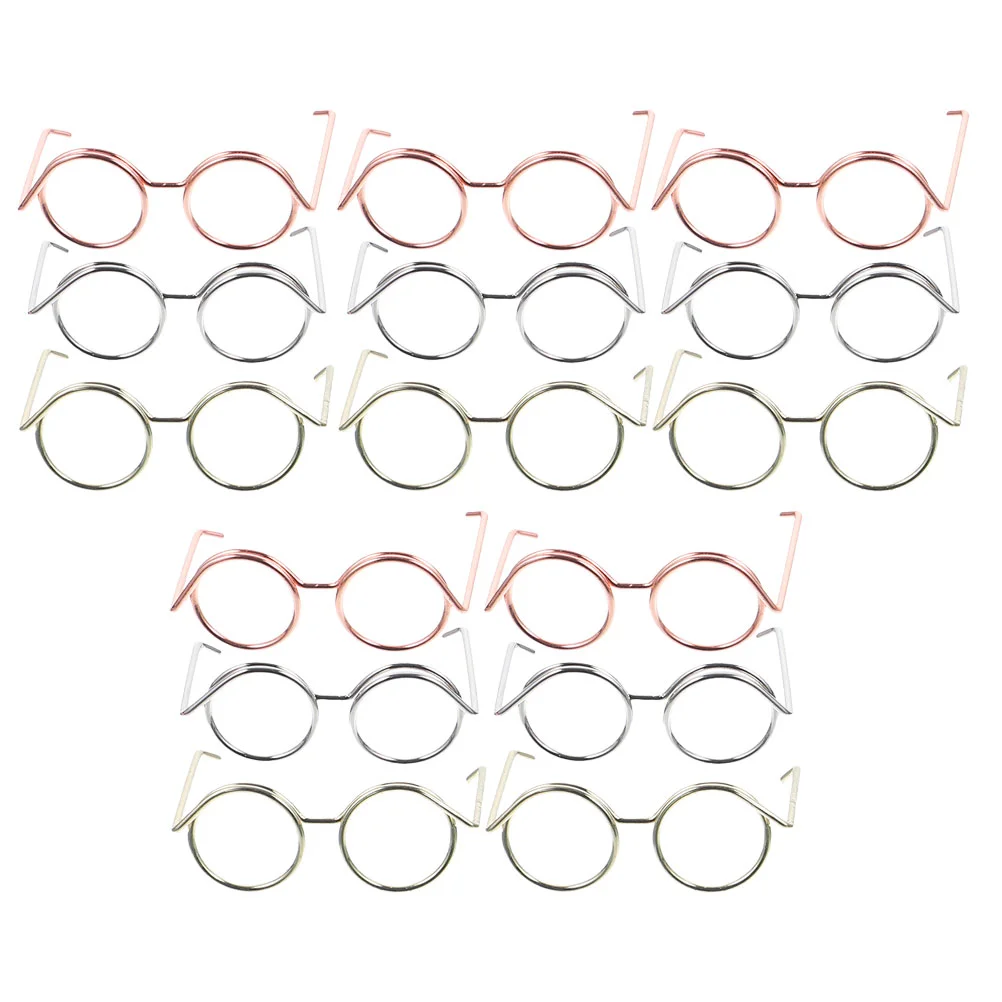 15 Pcs Glasses up Accessories Baby Props Copper Wire Eyeglasses Frame Sunglasses for