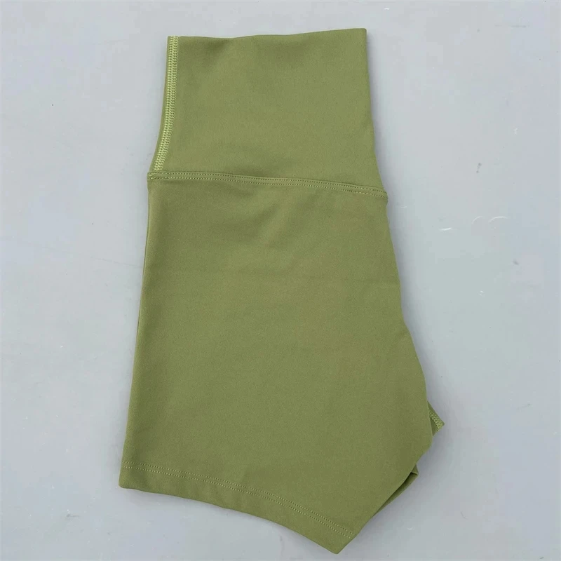 Einfarbig Enge Weiche Frauen Fitness Sport Kurze Hohe Taille Yoga Kurze Legging Hocken Beweis Umfassendes Training Sportlich – Detail 10