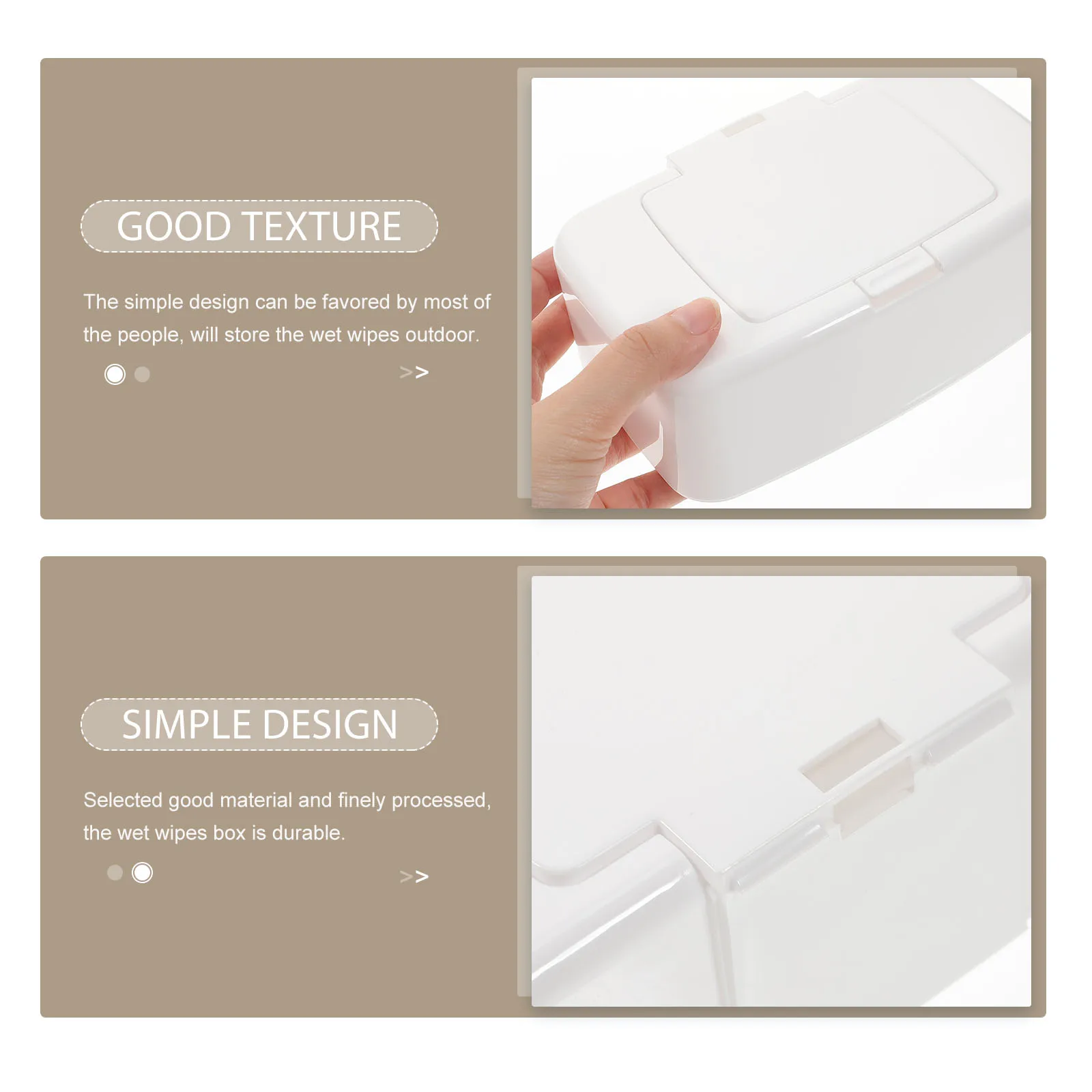 

Portable Wet Dispenser Box Wet Wipe Dispenser Simple White Travel Storage Container Refillable Baby Wipes Holder