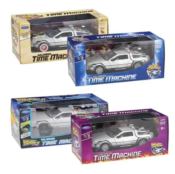 Welly 1/24 1:24 Back to future I II III Time machine Delorean Diecast Car model Metal,Plastic,Rubber