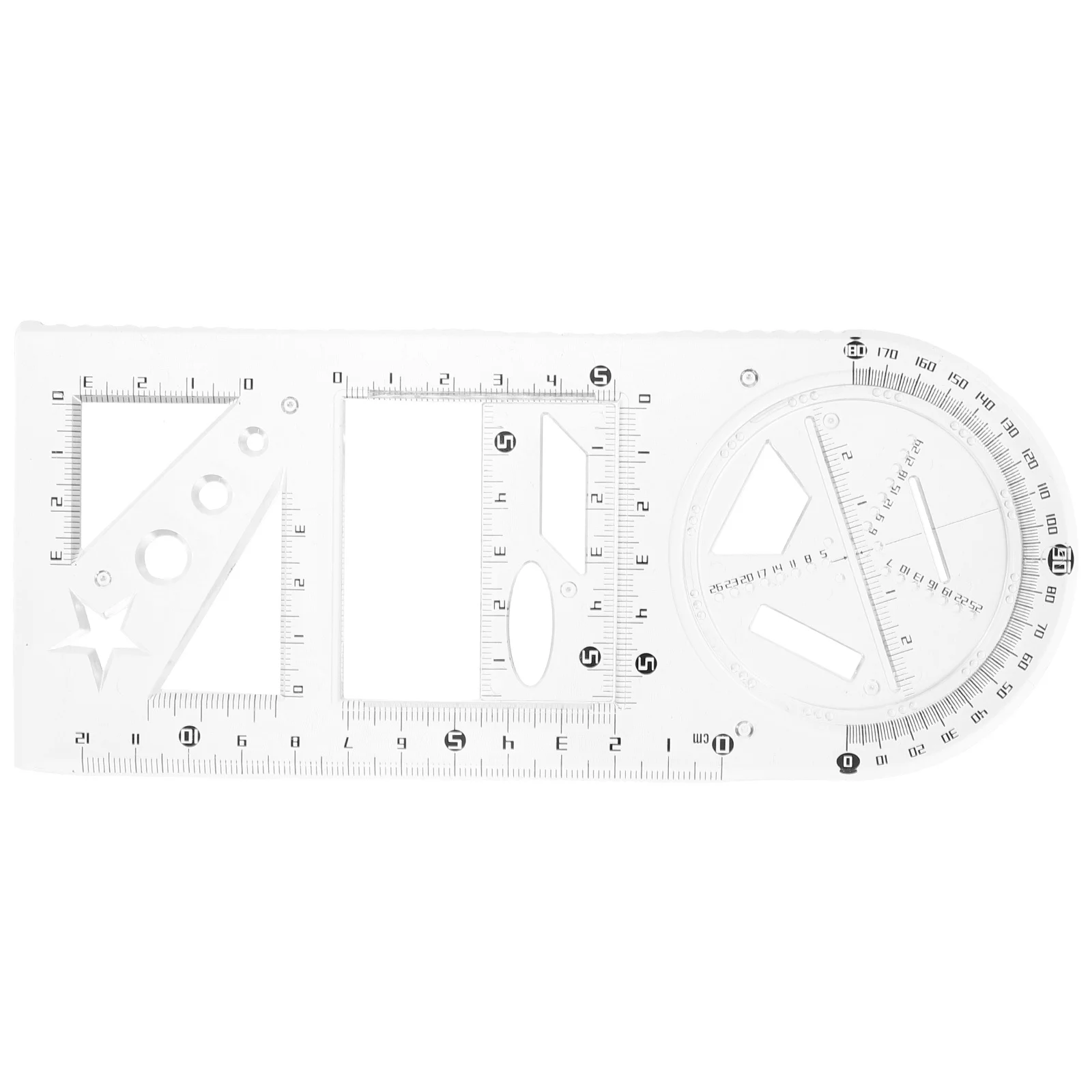

1Set Geometric Drawing Stencils Multi-Functional Architecture Students Drafting Ruler Office School Supplies Artist Tool
