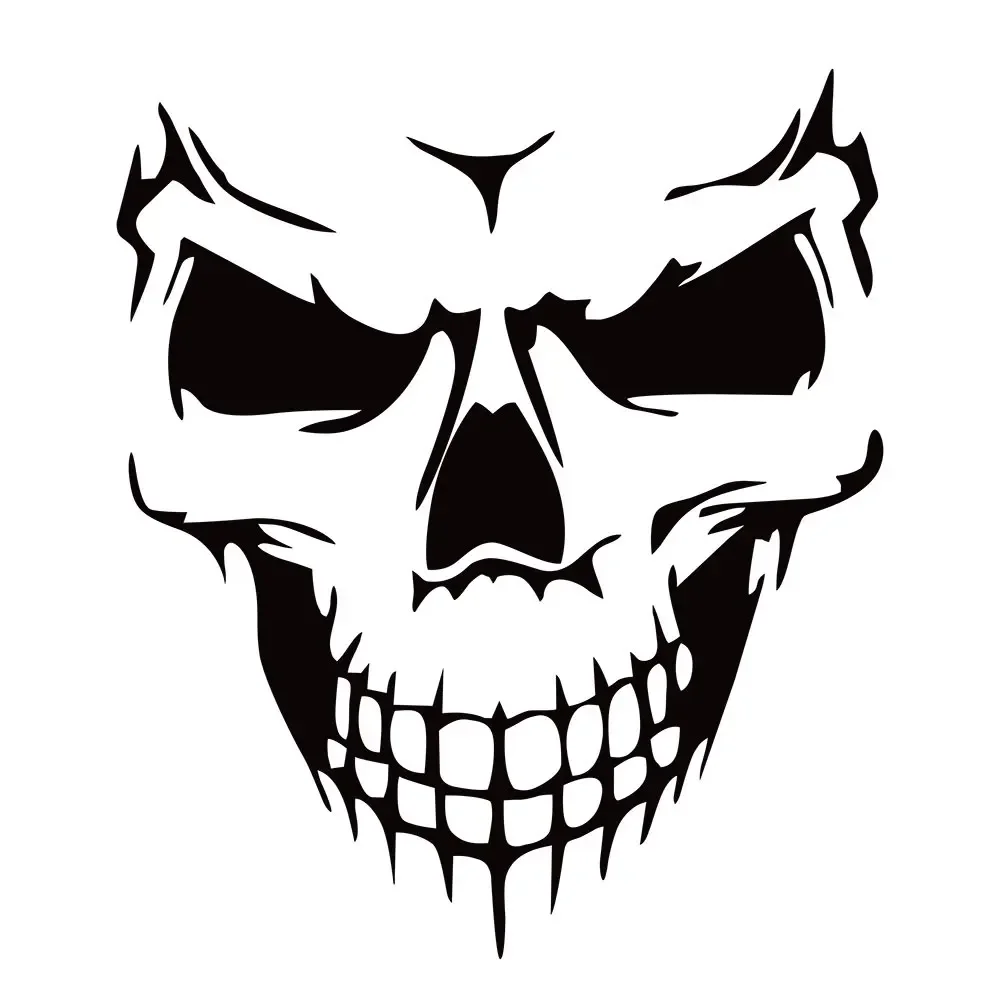 AliExpress Skull Head Motorcycle Reflective/Laser Rainbow Stickers Decor Moto Helmet Motor Bike Scooter Body Windshield Accessories Decals