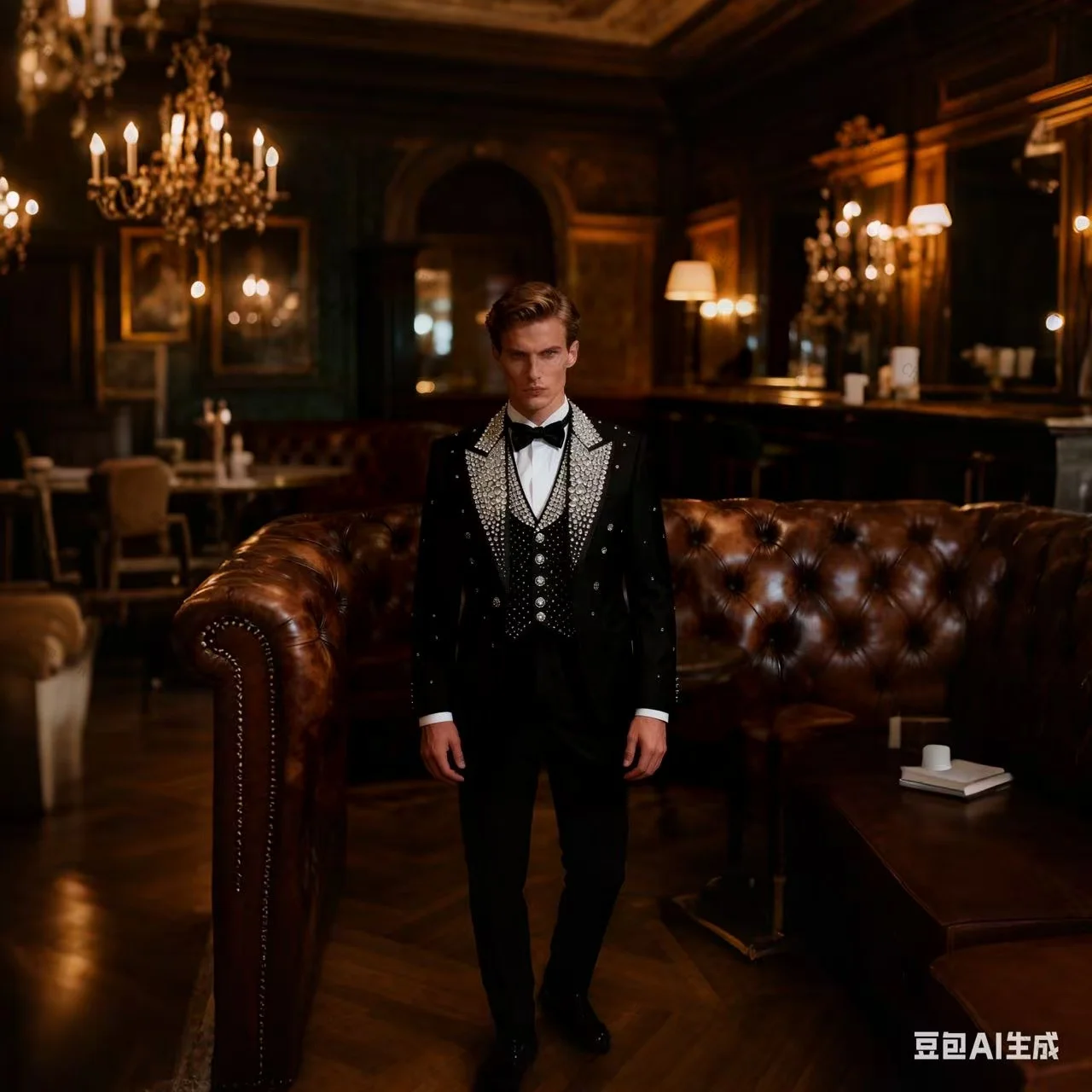 

Black Crystals Men Suits Set 3 Pieces Vest+Blazer+Pants Trousers Customized Wedding Tuxedos Formal Office Business Jacket Coat