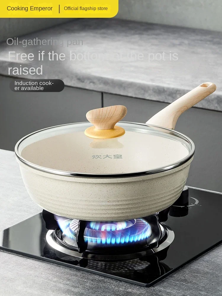 

Сковорода COOKER KING антигрязная, сковорода антипригарная, сковорода с плоским дном, сковорода для жарки овощей, индукционная плита, подходит для газовой плиты