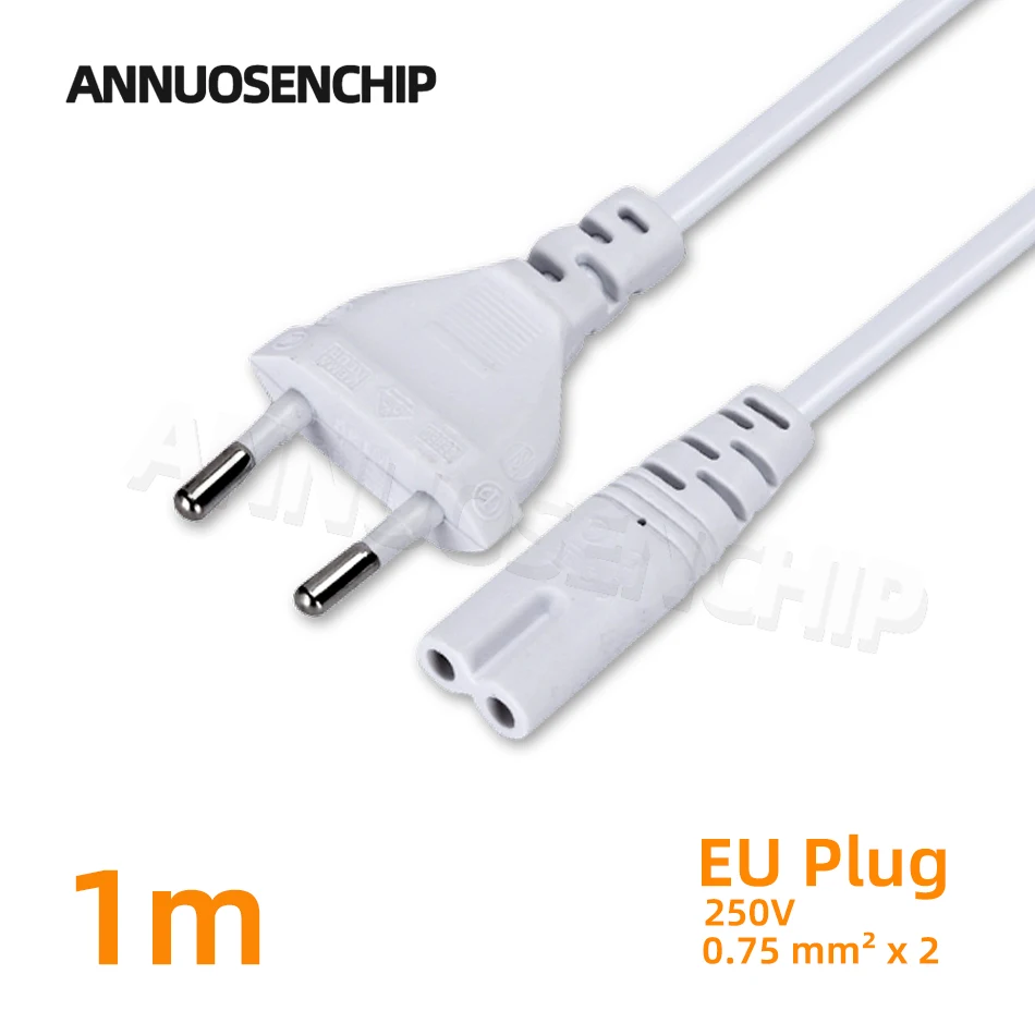 EU/US Plug IEC C7 Power Cable 1m Figure 8 Power Extension Cord For Cabinet LED Driver Power Supply PSP 3 4 Radio Laptop Computer