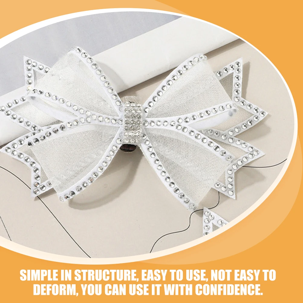 

Bow Shoe Flower Bowknot Charm Cute Charms Shoes Decoration Fabric Mesh for Bridal