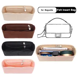 1Pcs Multi-Pocket Bag Organizer for Baguette Storage Bag Inner Bag Liner Bag Felt Insert Handbag Organizer Cosmetic bags