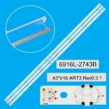 Tira de LED para 43LH604V 43LH570V 43LH615V 43LH590V 43LH510V 43LH630V 43 V16.5 V16 ART3 2743 2550 2665 AGF 79047101   LC430DUE FJ A1