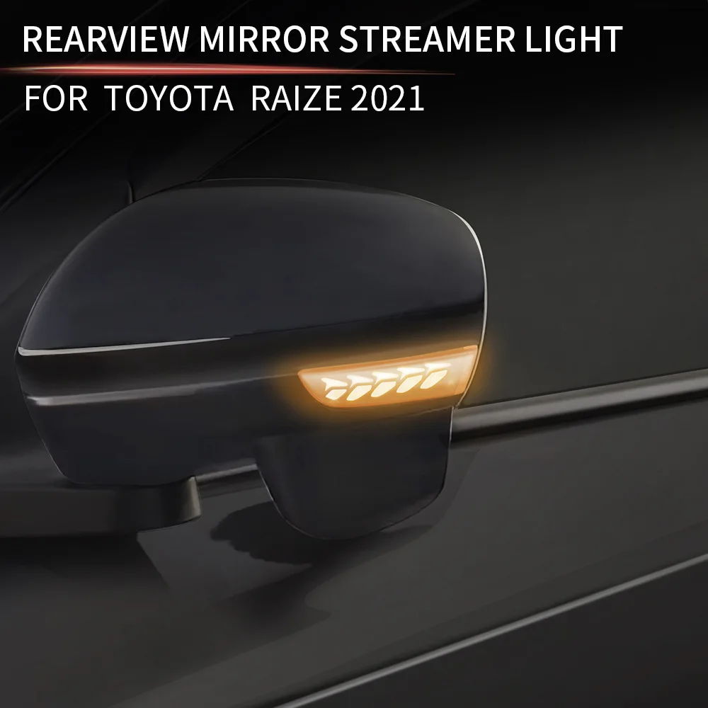 

Для Toyota Raize A200 2021 2022, светодиодное динамическое зеркало, мигалка, последовательный указатель поворота