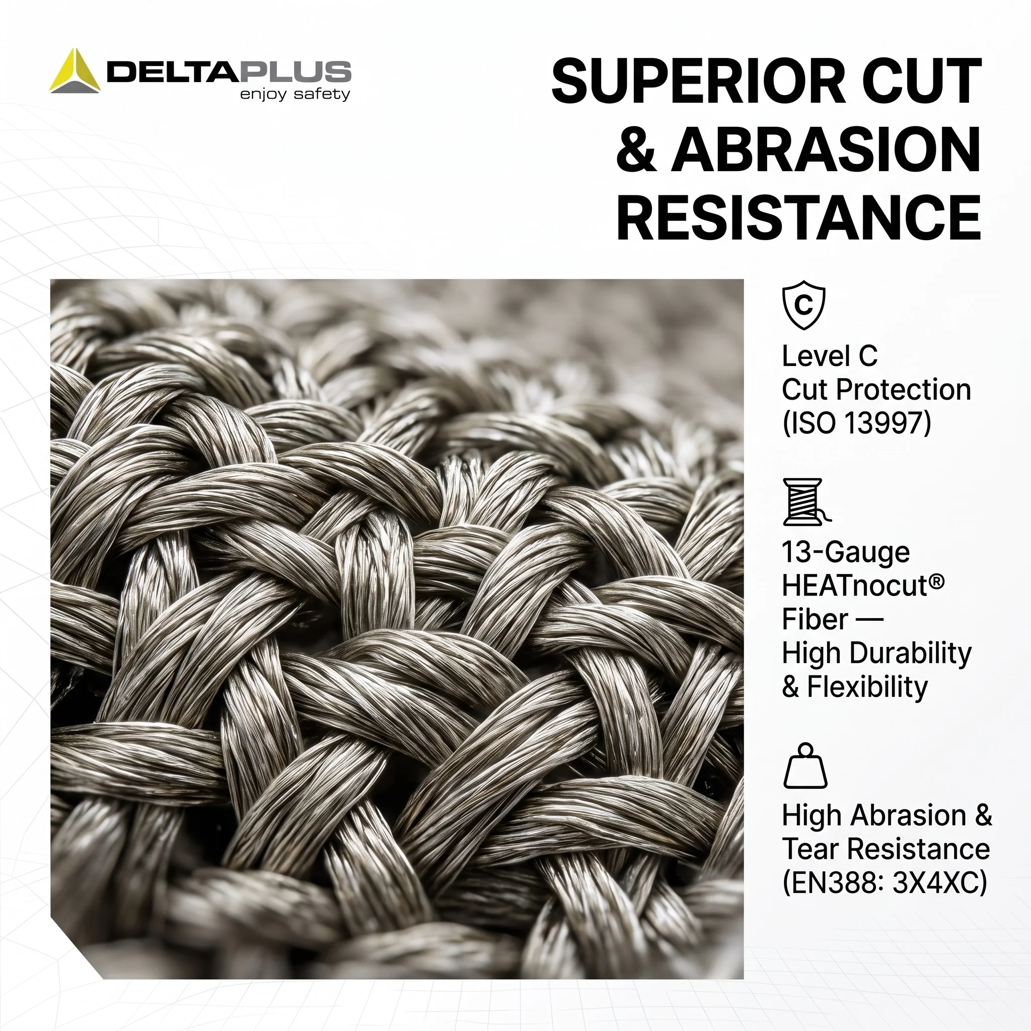 DELTAPLUS Cut Resistant Sleeves ANSI Cut Proof Gloves Long Sleeve Arm Protection PPE Safety Equipment Heavy Duty Work Gloves