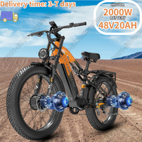 LANKELEISI MG800MAX E bike 2000W Dual Motor 48V20AH All-terrain Electric Bicycle Mountain Bike 26*4.0 Fat Tire Electric Bike