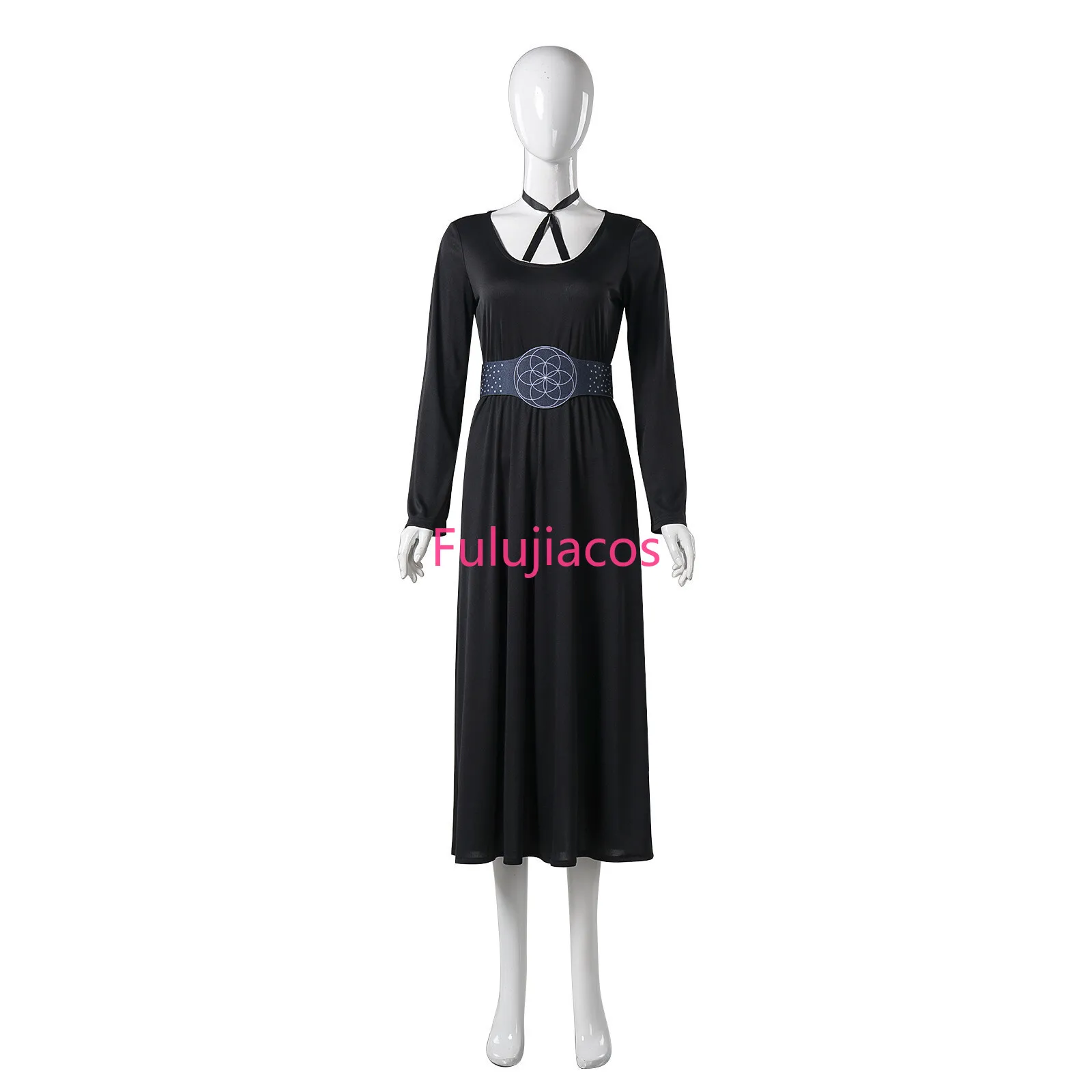

Fulujiacos Cosplay Costume Lydia Dress Black Dress Belt