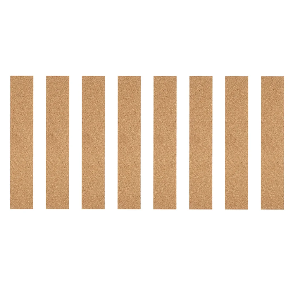 8pcs Cork Bulletin Bars Adhesive Cork Strips Thick Natural Frameless Memo Board For Home Office Classroom Wall Display