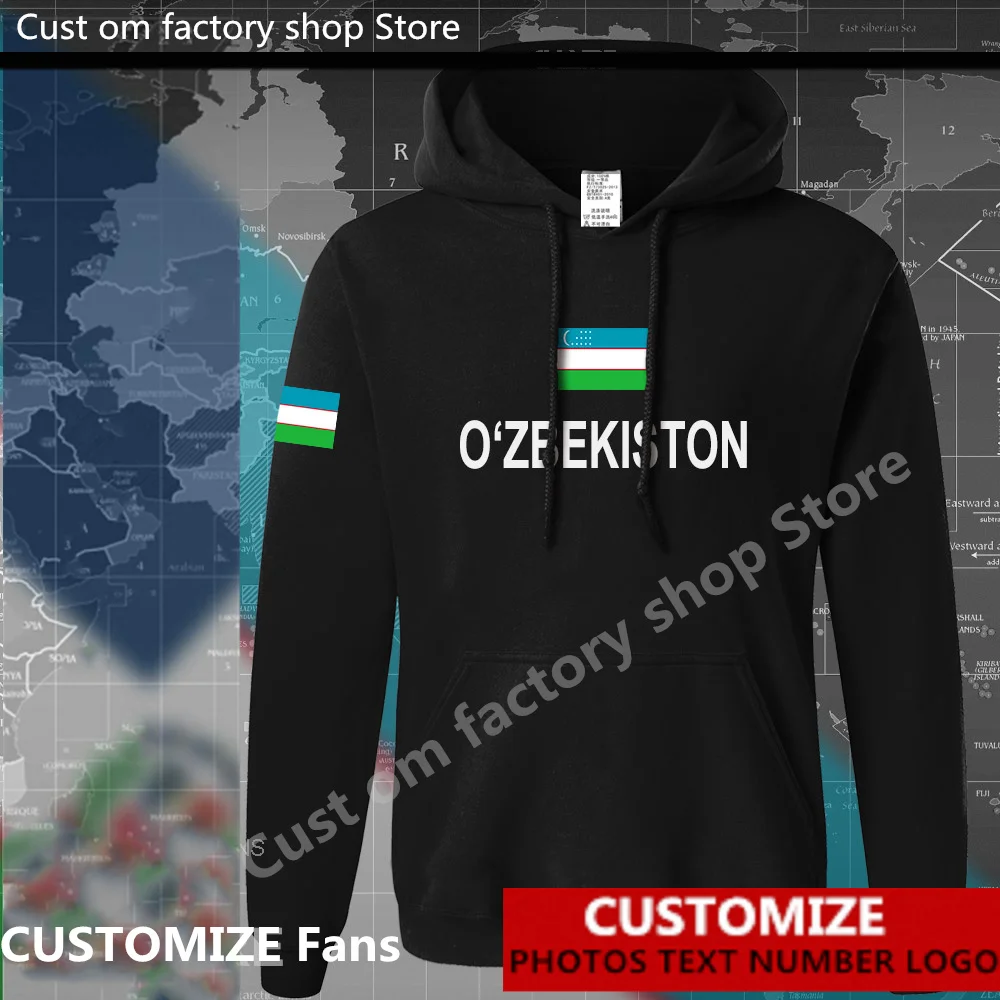 

Uzbekistan Flag ​Hoodie Free Custom Jersey Fans DIY Name Number LOGO Hoodies Men Women Fashion Loose Casual Sweats UZB zbekiston