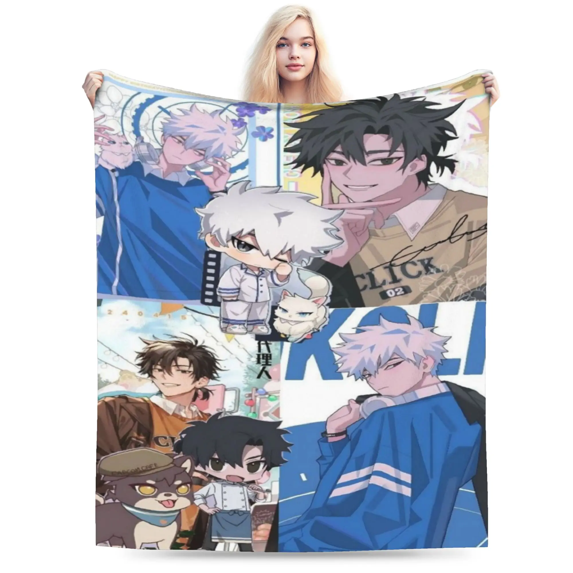 Link Click Anime Blanket Multiple Sizes Soft Fuzzy Plush  Throw Blankets for Sofa Couch and Bed