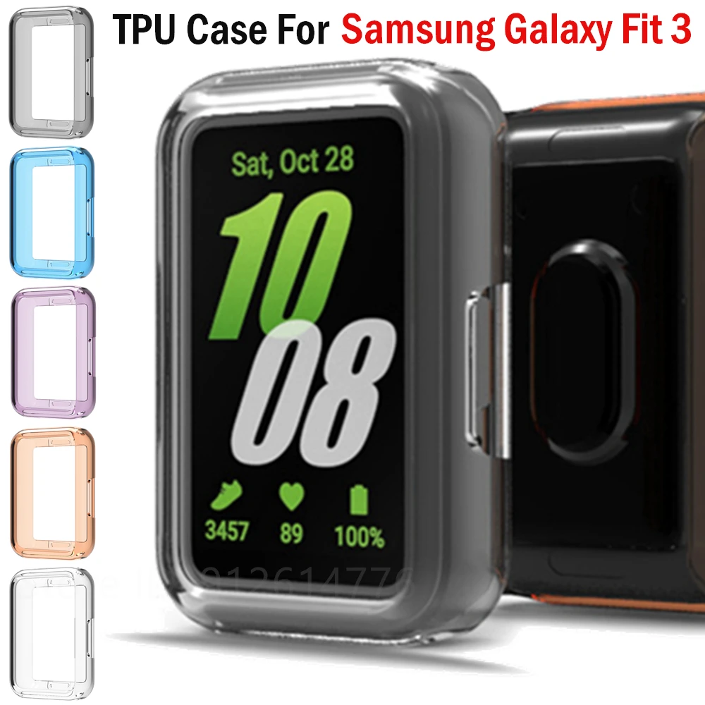 Juste de protection en TPU pour Samsung Galaxy Fit 3, pare-chocs de montre, étui anti-rayures, coque en silicone pour Samsung Galaxy Fit3, accessoires