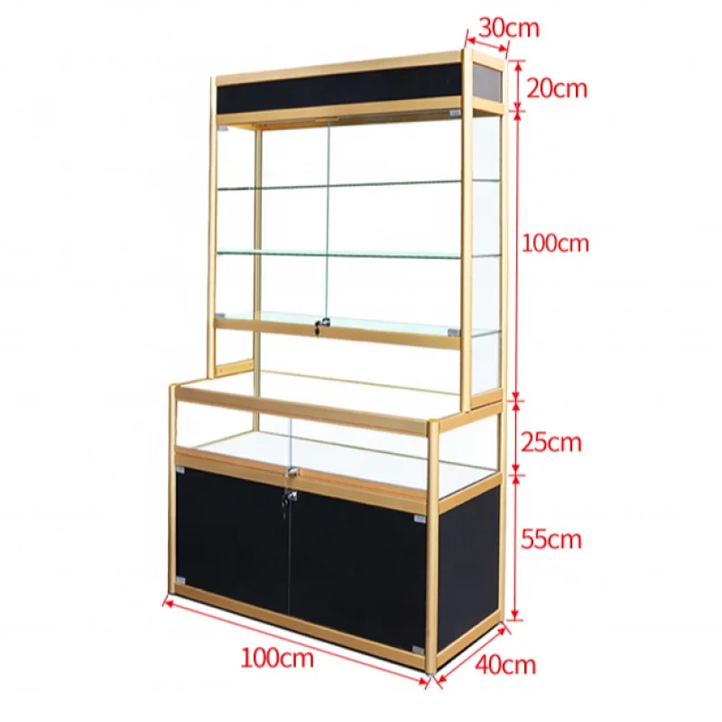 Custom, glass display shelf glass display Cabinet