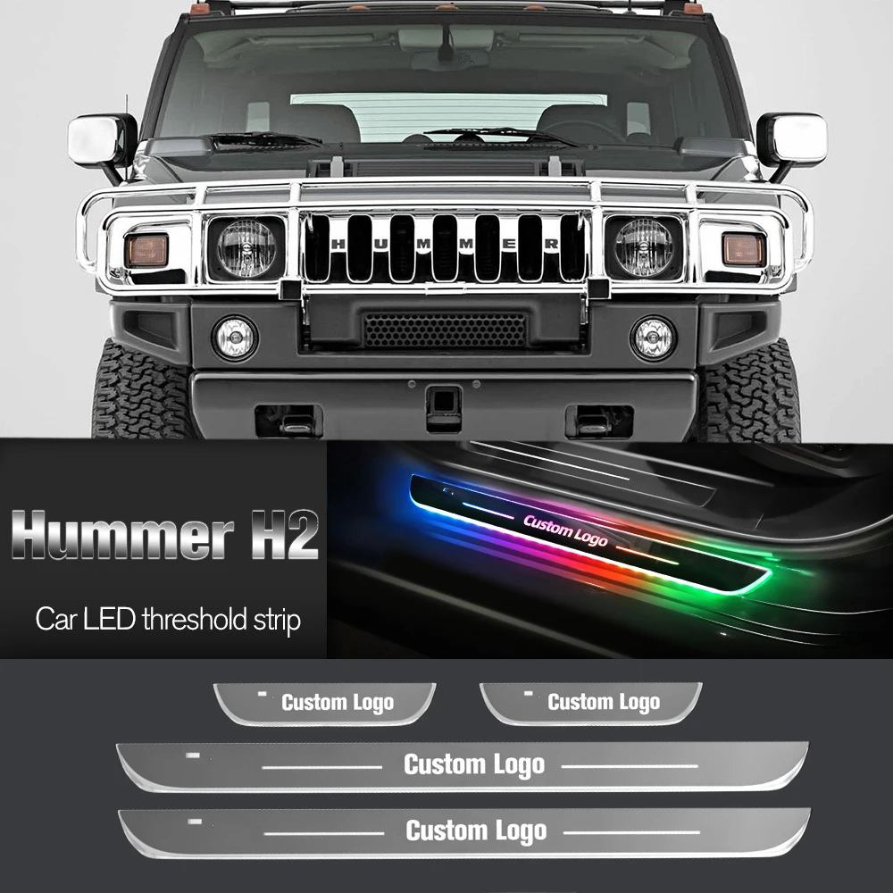 

Car Door Sill Light For Hummer H2 2003-2009 2004 2006 2007 2008 Customized Logo LED Welcome Threshold Pedal Lamp Accessories