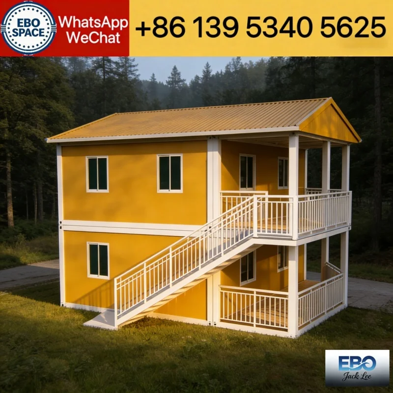 Portable 20ft foldable prefab tiny container cabin outdoor garden house villa solution waterproof structure fast install with k