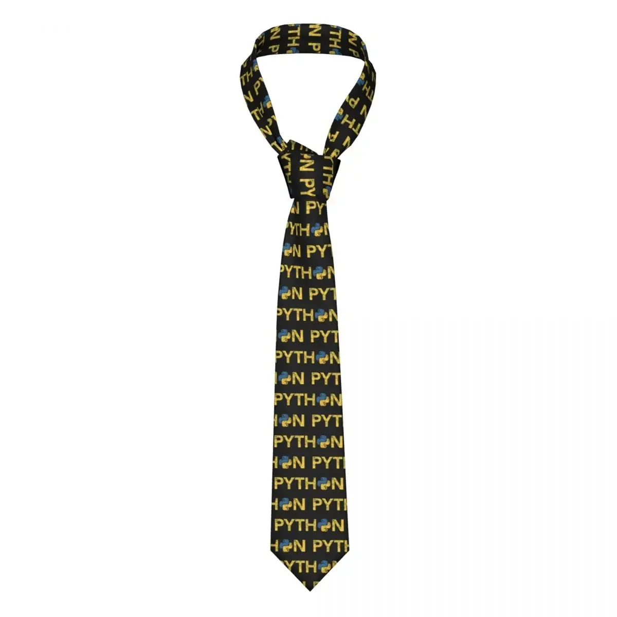 Programmer Retro Style Classic Tie Python Linux Code Ties 3D Printed Cravat Wedding Necktie Polyester