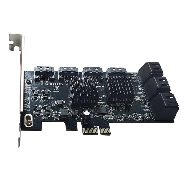 

Карта расширения PCI-E SATA PCI-E 1X–10 портов SATA3.0 6 Гбит/с Карта расширения Настольная карта для майнинга PCIE-SATA