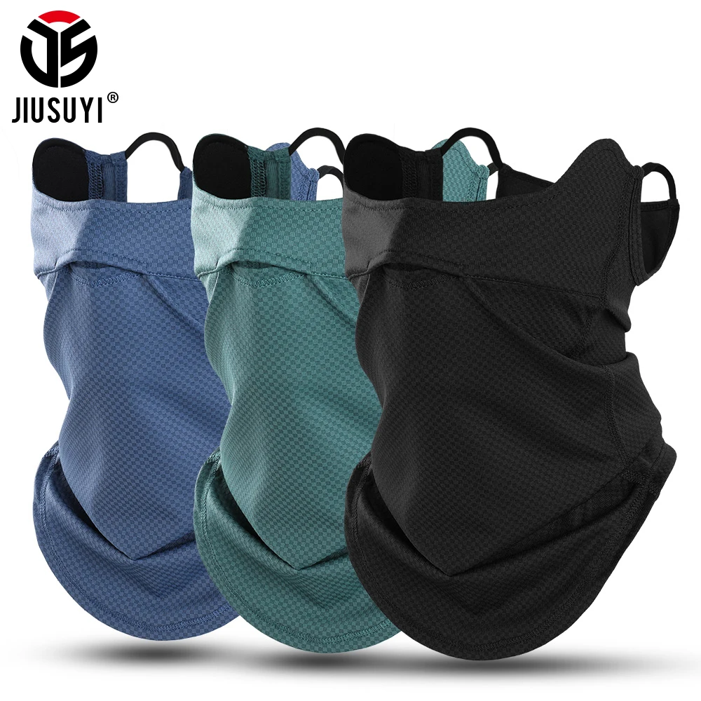 Summer Hiking Scarf Sun Protection Sports Bandana Neck Gaiter Outdoor Fishing Anti-UV Hanging Ear Breathable Face Mask Men Women