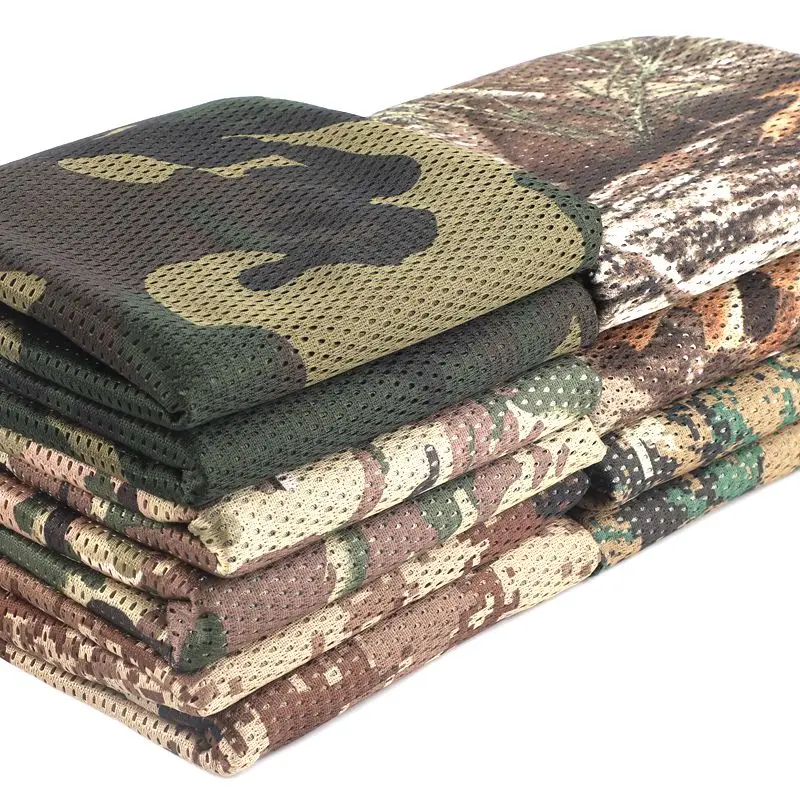 5 Colors Outdoor Camping Camouflage Mesh Fabric Sunshade Net Home Garden Decoration Camo Net Privacy Screen Hunting Accessory
