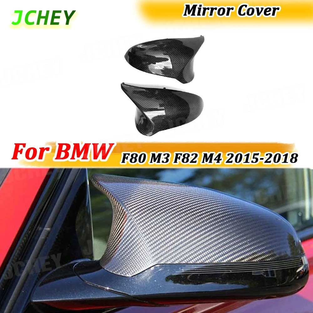 

JCHEY для BMW F80 M3 F82 M4 2015-2018 накладка на зеркало заднего вида, колпачки из углеродного волокна, крышка бокового зеркала из АБС-пластика, LHD, 2 шт.