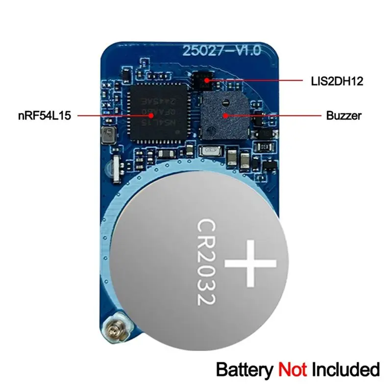 AU61-NRF54L15 Low-Power Bluetooth Beacon With Buzzer BLE 6.0 Acceleration Positioning Module Beacon Tag (25027 Version)