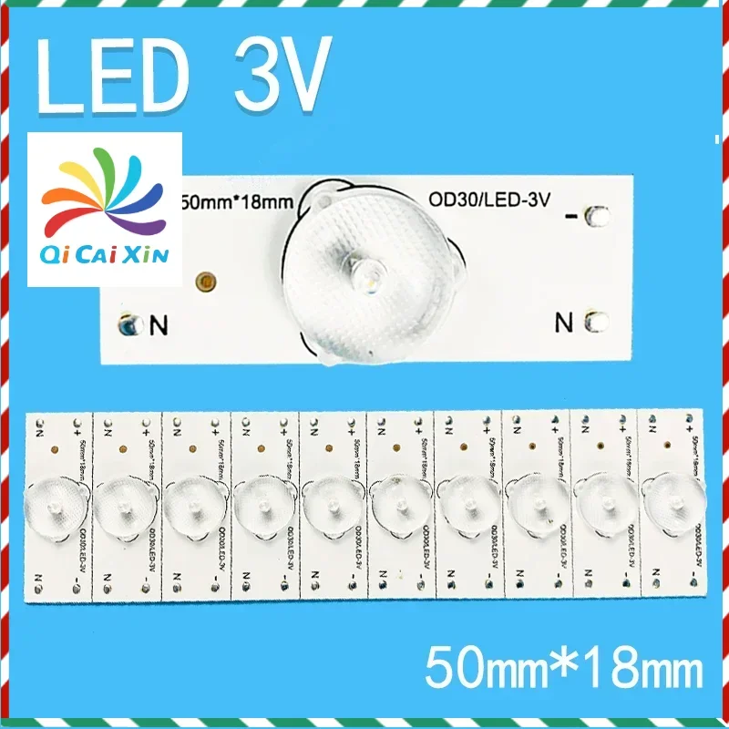 Nowe paski Led 3v 50mm * 18mm żarówki diody do naprawy telewizorów LED 32 "39" 40" 42" 47" 49" 50" 55" 60" 65" 70" 75" podświetlenie LED