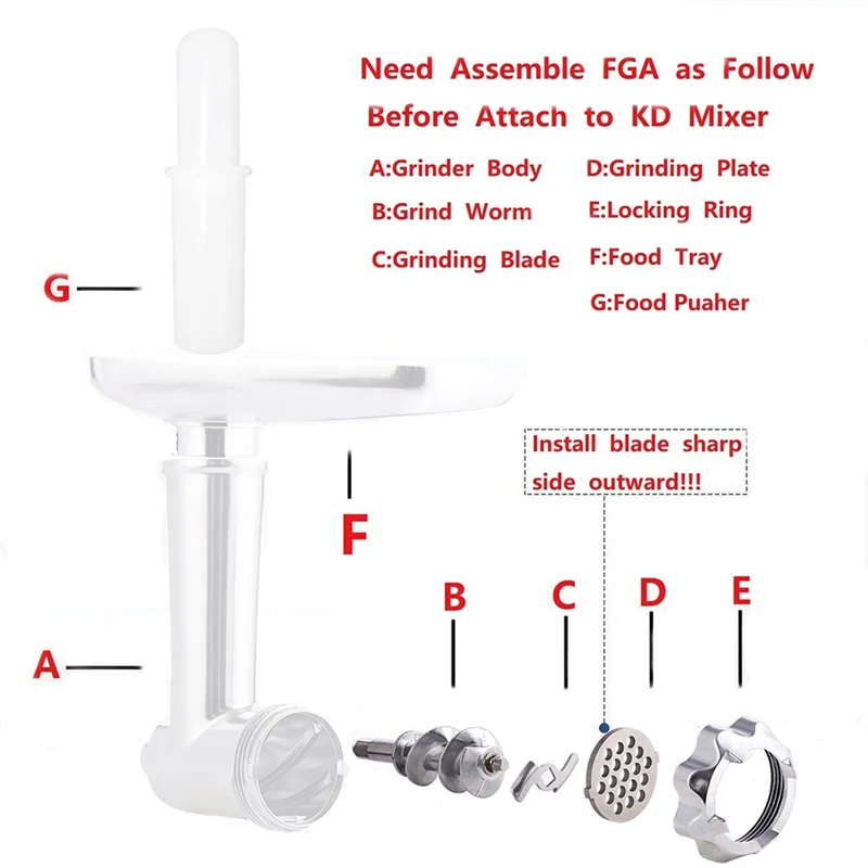 Food Grinder Accessories Mixer Accessories Meat Grinder Accessories Include Sausage Filling Tubes