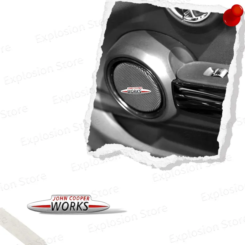 Auto Interior Aluminum Small Sticker Steering Wheel Console Door Panel Decal For Mini John Cooper Works JCW F55 F56 R56 R60 F60