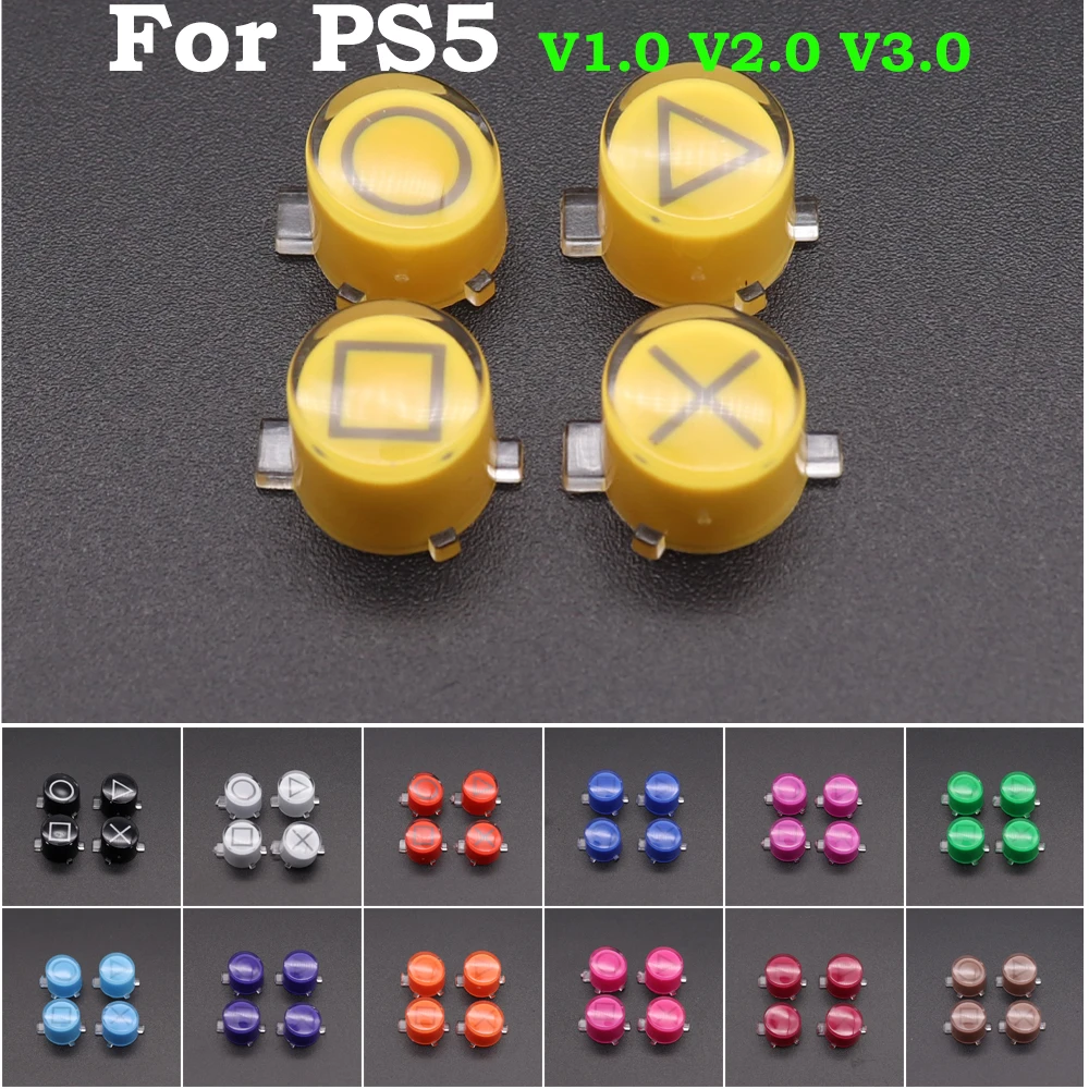 Replacement Plastic Crystal ABXY A B X Y Buttons D Pad Driection Key Kit For PS5 BDM-010 020 030  Controller