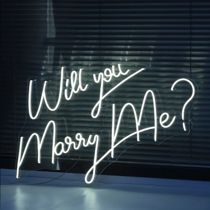 Neon sign custom Will you marry me? sign light for proposal wedding ceremony site special decoration