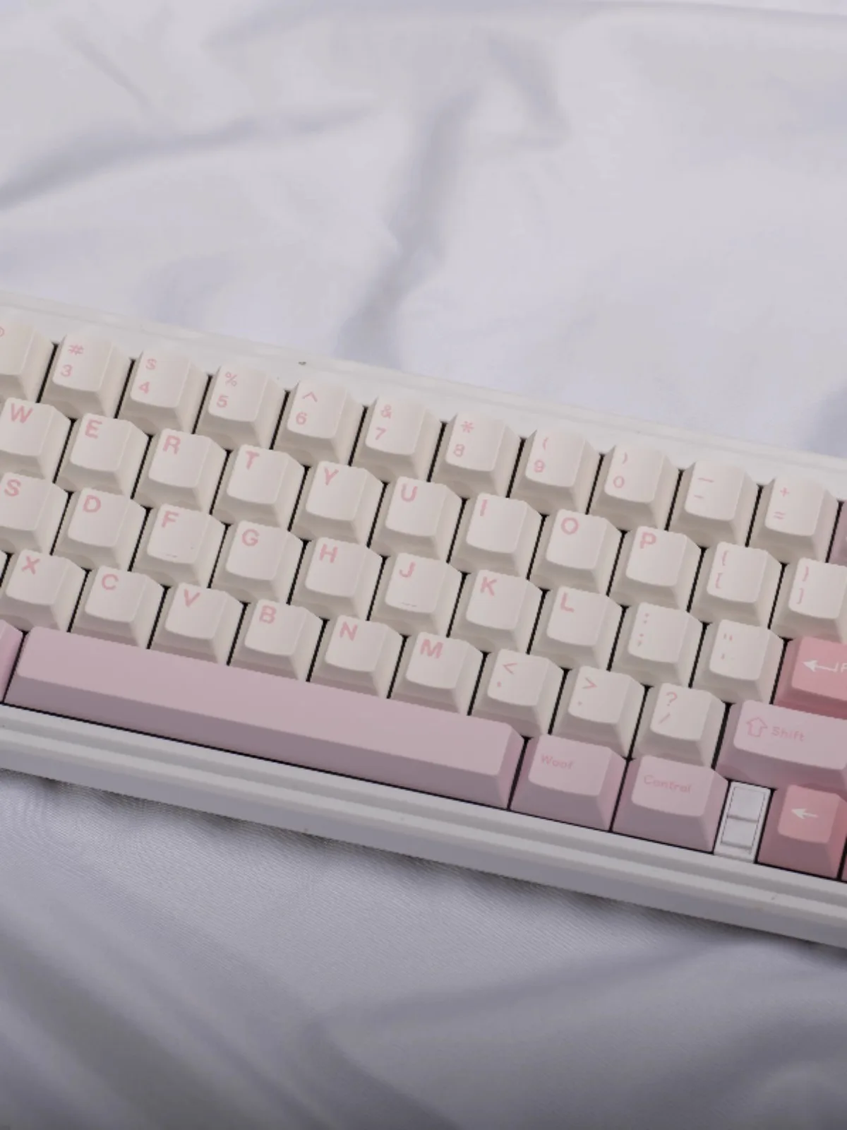 PinkPoodle powder dog PBT, Teclado mecánico de sublimación térmica de cinco lados, juego personalizado de 177 teclas