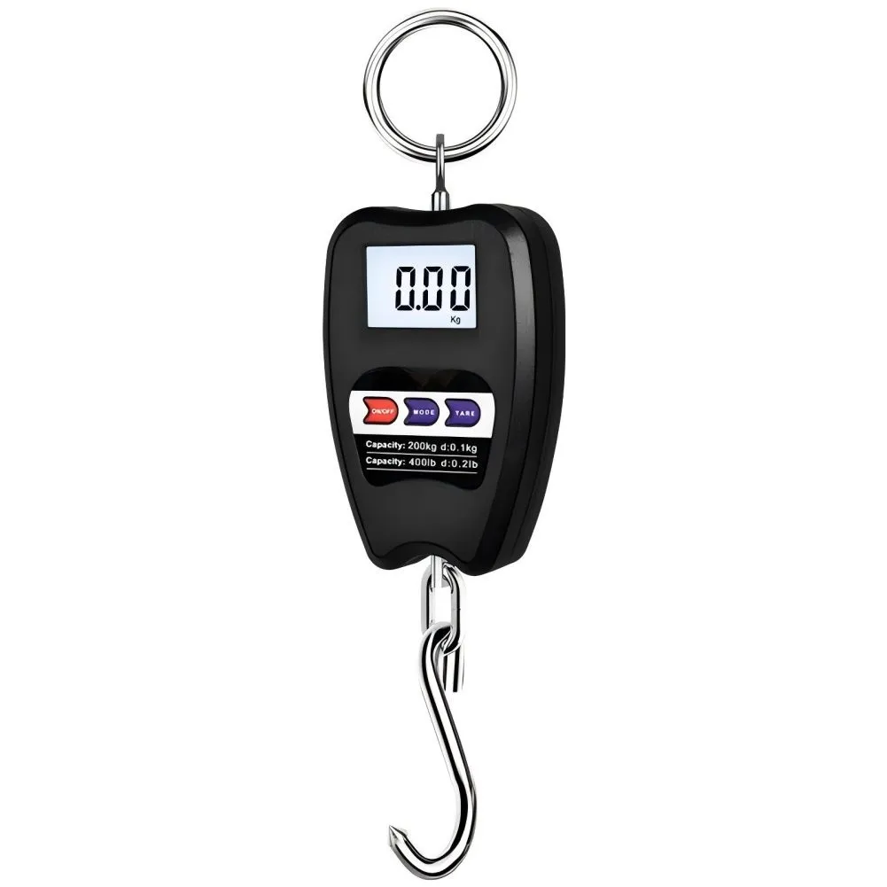 Electronic Crane Scale 200kg Load Capacity with Thickened Steel Hook and One-Touch Unit Switching Between kg lb N