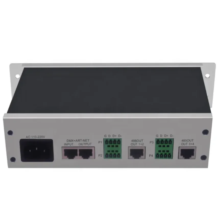 Controller AC110-220V Masukan 4 Port Output setiap  Kontrol Max 680 Piksel AN404 LED Artnet/DMX SPI 