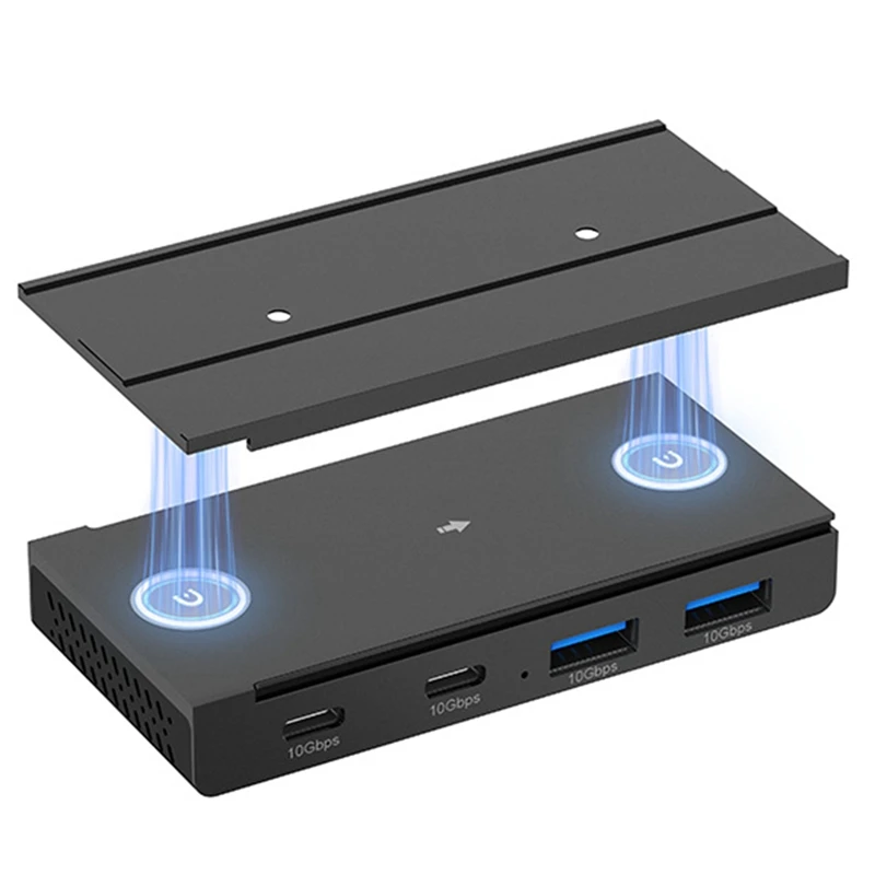 10Gbps Magnetic USB-C Hub, 4-Port USB 3.2 Gen2 USB Splitter Data Transfer, for Laptop PC, Laptops Accessories-ABVP