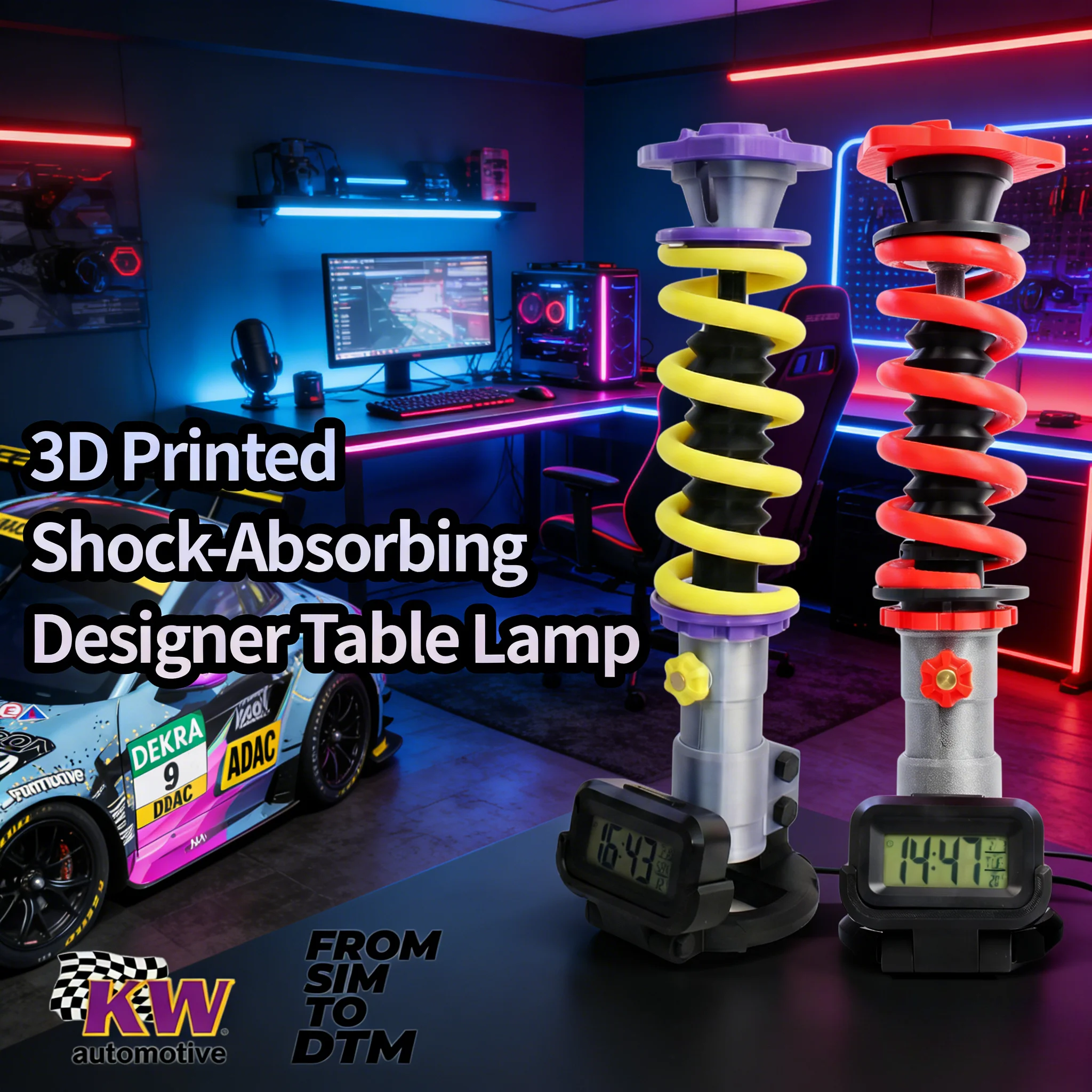 

Новая модель 2026 года: многофункциональная перезаряжаемая настольная лампа/светильник для создания атмосферы/декор для комнаты с 3D-печатью и амортизирующим дизайном (сделай сам)