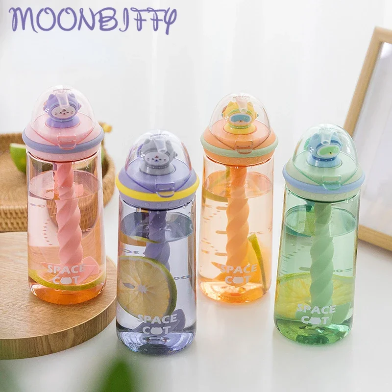 

Creative Trend Water Bottles Mixing Cup Portable Juice Cups Protein Powder Portable Milkshake Cups Cute Wind Plastic Water Cup