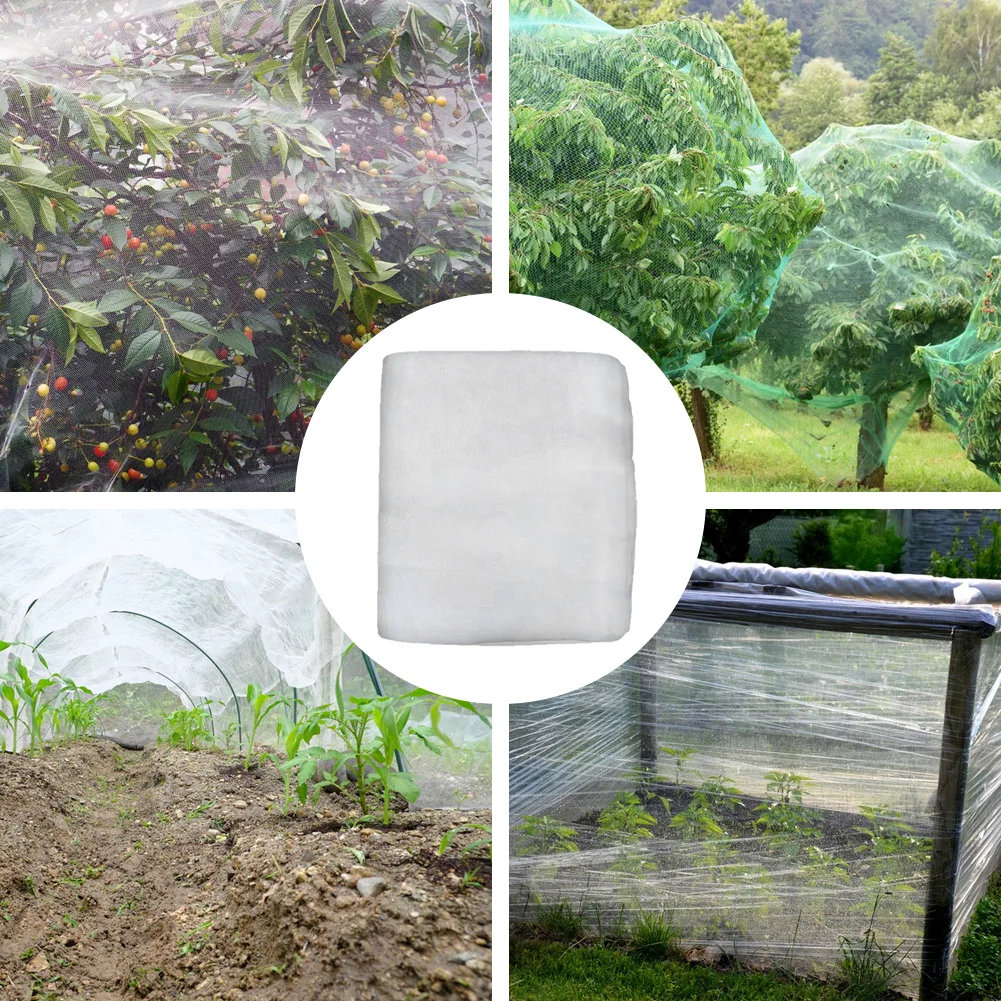 2er-Pack 8 x 32 Fuß Pflanzenabdeckung, Reihenabdeckung, Netznetz, Insekten-Schädlingsbarriere, Vogelnetz zum Schutz Ihrer Pflanzenfrüchte, Blumen