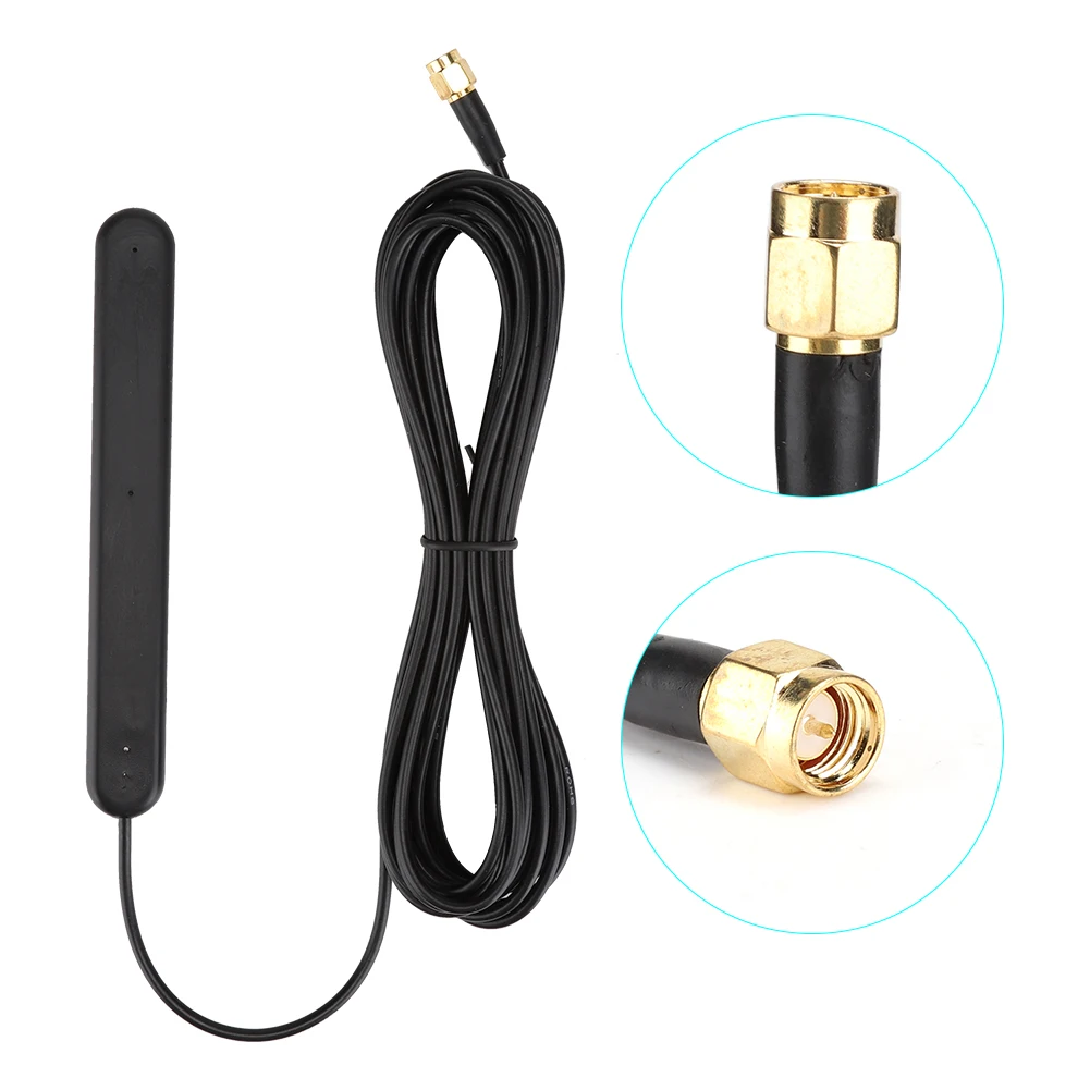 FM/DAB/DAB+ Digital Radio Antenna 5M SMA 20db 5V/15mA Adhesive Bonding Installation Antenna