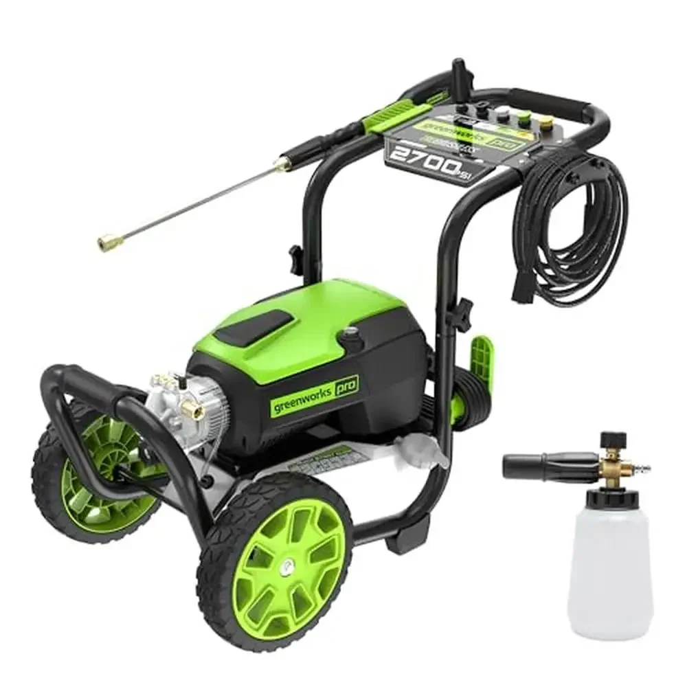 

Residential Electric Pressure Washer 2700 PSI 2.3 GPM Foam Cannon TruBrushless Motor Power Start Better Performance 47 lbs Item