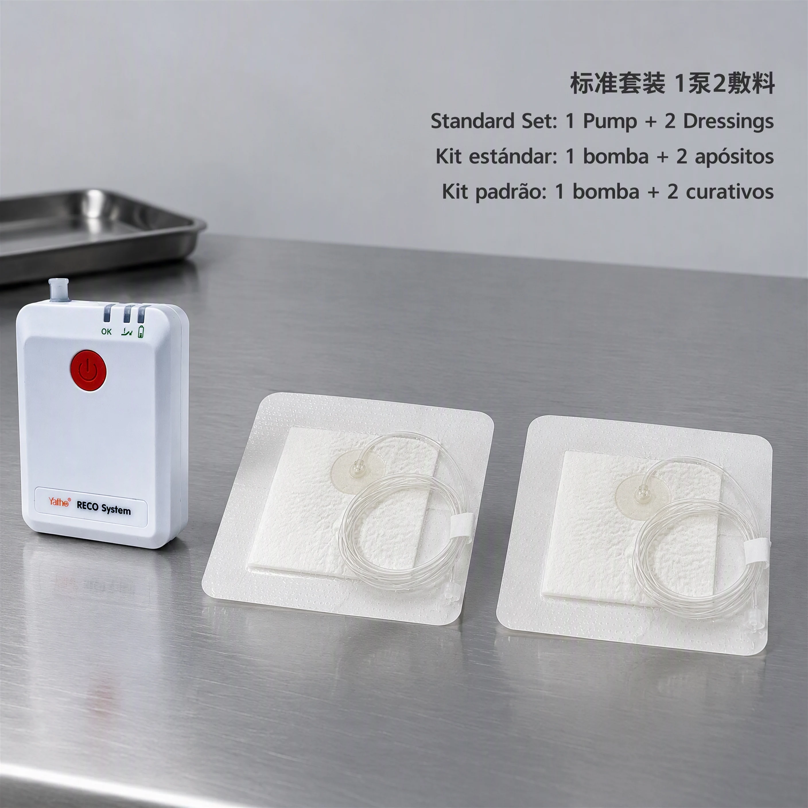 Disposable Portable Negative Pressure Pump Negative Pressure Wound Therapy System Vac NPWT Device with Dressing Kit