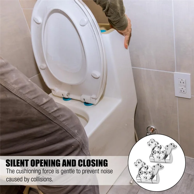 

YOST-Toilet Seat Hinges Replacement Parts,Toilet Lid Hinges With Soft-Close Mechanism,Toilet Lid Hinges For All Toilet Seats