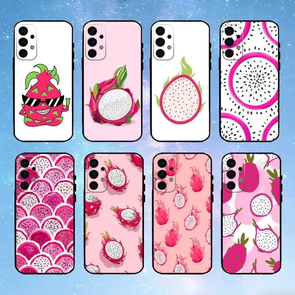 

Fruit Dragon Pitaya Phone Case For Samsung S25,S24,S23,S22,S21,S20,Plus,Fe,Lite,Others Black Cover