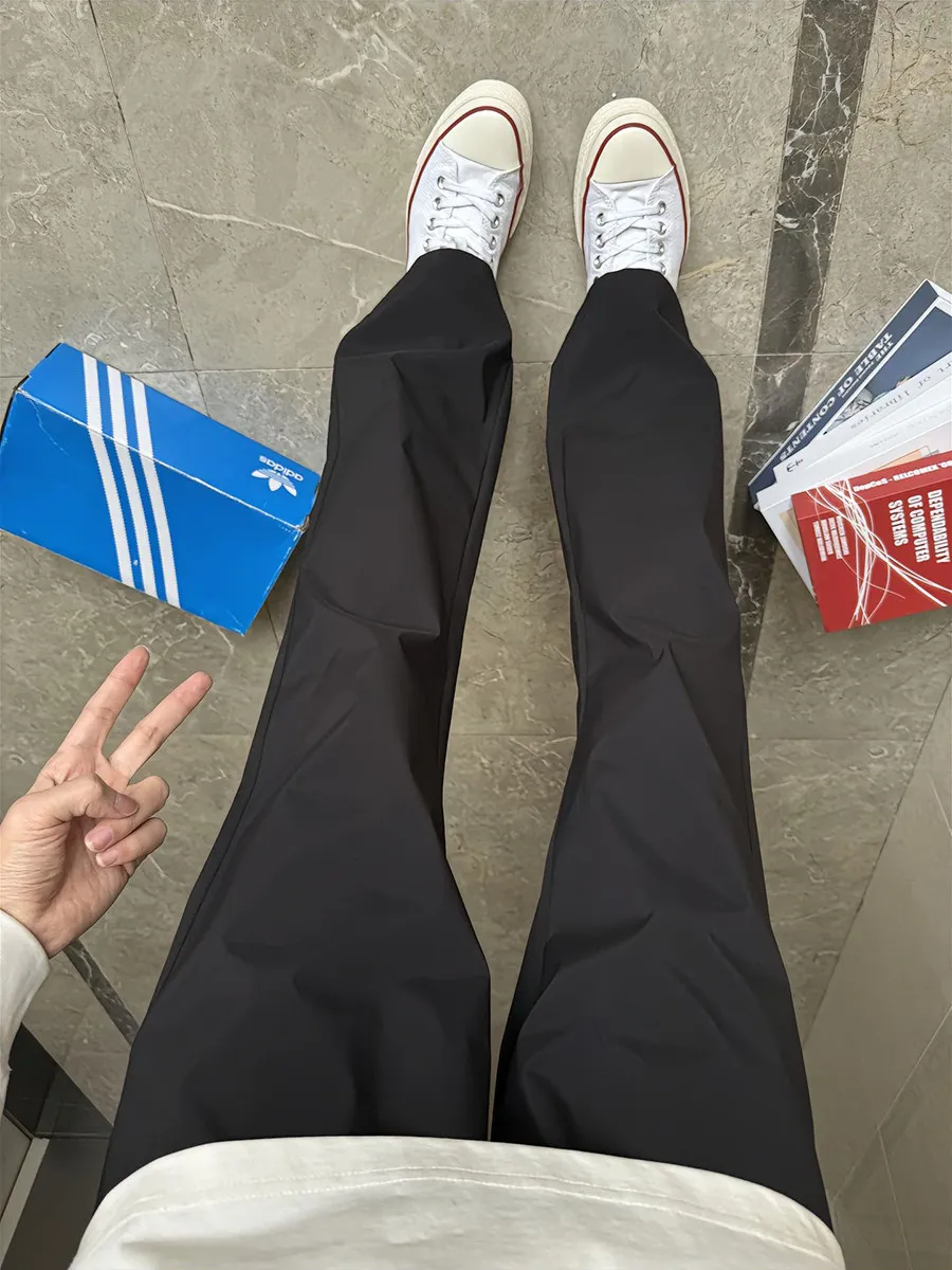 American Style Three-Proof Soft  Knife  Cargo Pants Men's Summer Quick Dry Waterproof Sports Casual Flared Straight ...