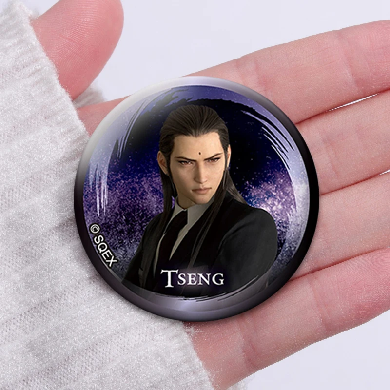 Final Fantasy VII FF7 ​​Game Brooch Cloud Strife Aerith Tifa Lockhart Sephiroth Reno Tseng Round Pin for Bag Decor Cartoon Badge - view 3