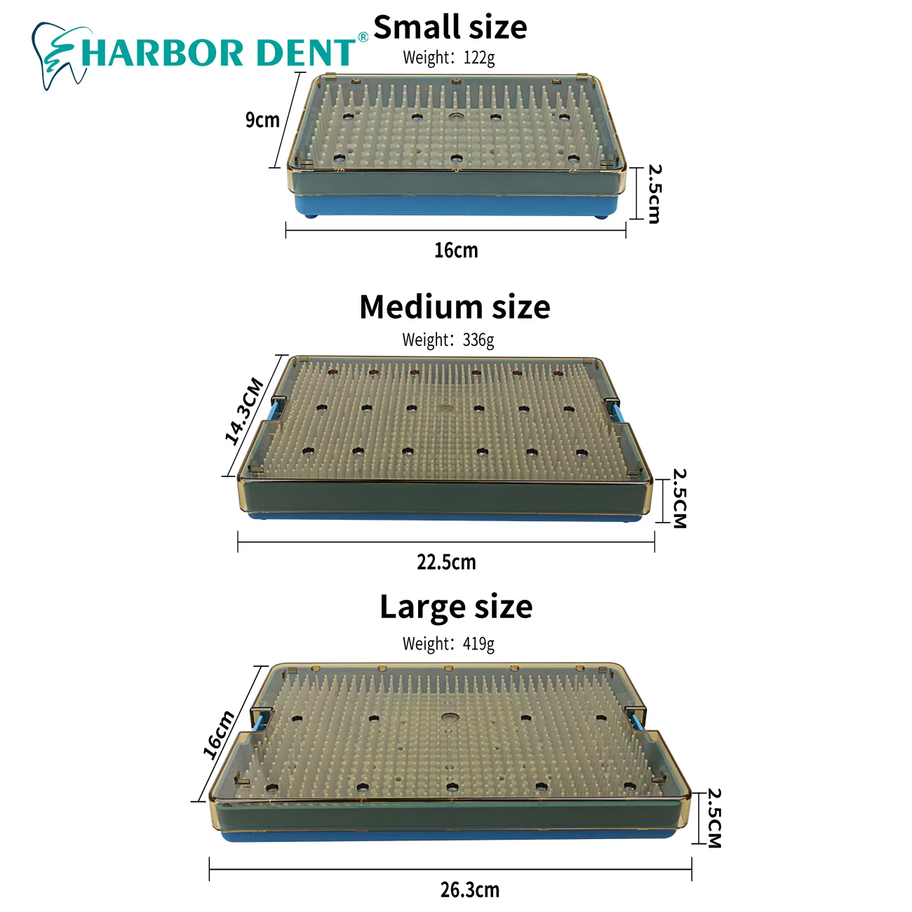 Silicone Sterilization Tray Case Box Disinfection Box Autoclavable Box 3 Types Size for Holding Opthalmic Dental Instrument