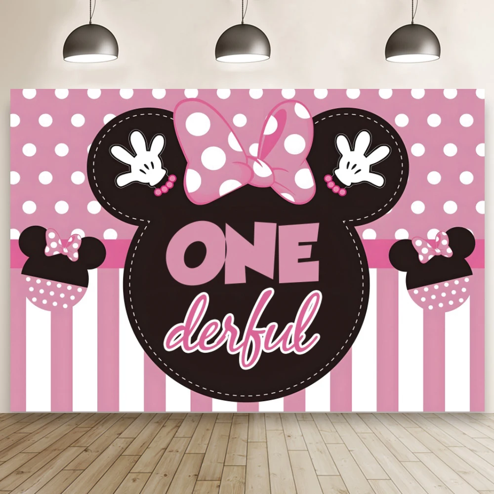 Mickey Head Background For Photography Baby Photo Backdrop Baby Shower Birthday Party Props Supplies Photographic Studio Custom